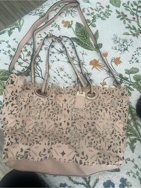 Aldo Women's Laser-Cut Tote Bag in Light Pink